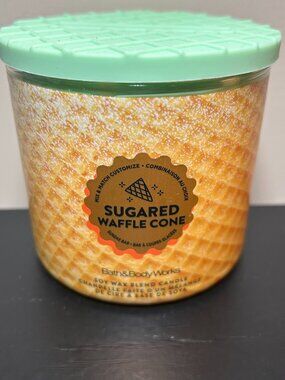 Bath & Body Works Sugared Waffle Cone 3-Wick Candle NEW